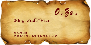 Odry Zsófia névjegykártya