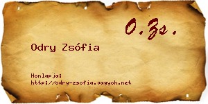 Odry Zsófia névjegykártya